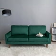 thumbnail image 2 of Tcbosik 58.3" Modern Upholstered Sofa, 2-Seat Couch with Solid Wood Frame, Loveseat for Bedroom, Living Room, Green, 2 of 9