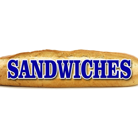 12" SANDWICHES DECAL sticker bread restaurant deli coldcuts meats