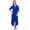 Royal Blue, variant on Bimba Women's Royal Blue Rayon Kurta With Scarf Asymmetrial Hem Ethnic Dress - 4