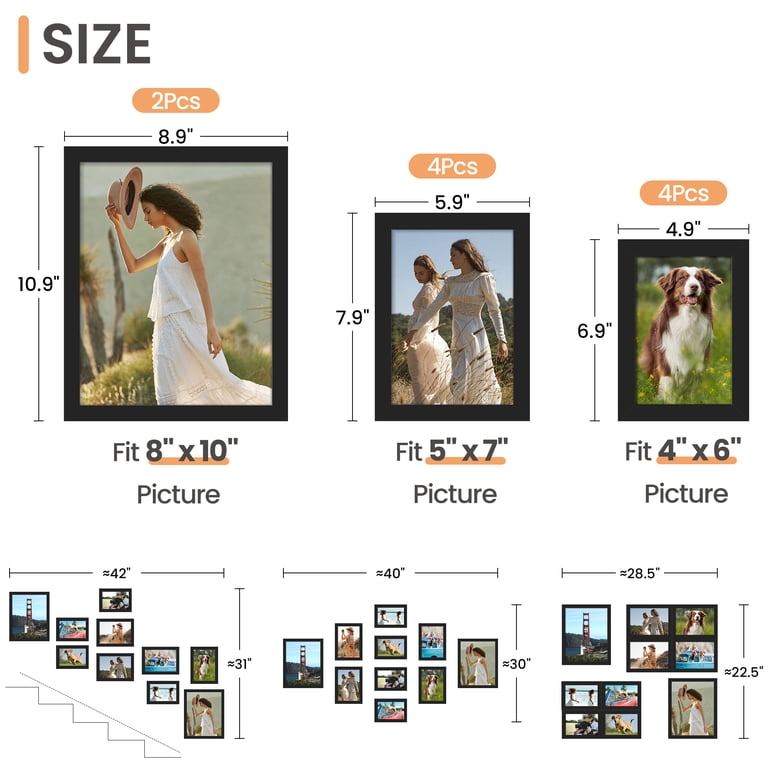 Sindcom 10-Piece Gallery Wall Frame Set, Black photo 7