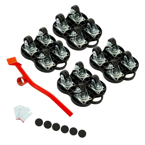 Furniture Moving Transport Roller Set Heavy Duty Furniture Lifter Labor Saving Appliance Mover Sliders Easy Safe Large