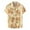 Yellow, variant on Mens Vintage Floral Print Hawaiian Shirts Retro Style Short Sleeve Button Up Tops Lightweight Loose Fit Beach Tshirt