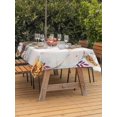 thumbnail image 2 of Outdoor Tablecloth with Umbrella Hole and Zipper, Grey Pumpkins Fall Rectangle Table Cloth 52x70 Inch Waterproof Tablecloth, Botanical Thanksgiving Maple Leaf Vintage Picnic Table Cover for Patio, 2 of 7