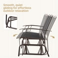 thumbnail image 6 of Yaheetech 2-Person Patio Swing Glider Bench Texteline with Steel Frame, Black, 6 of 7
