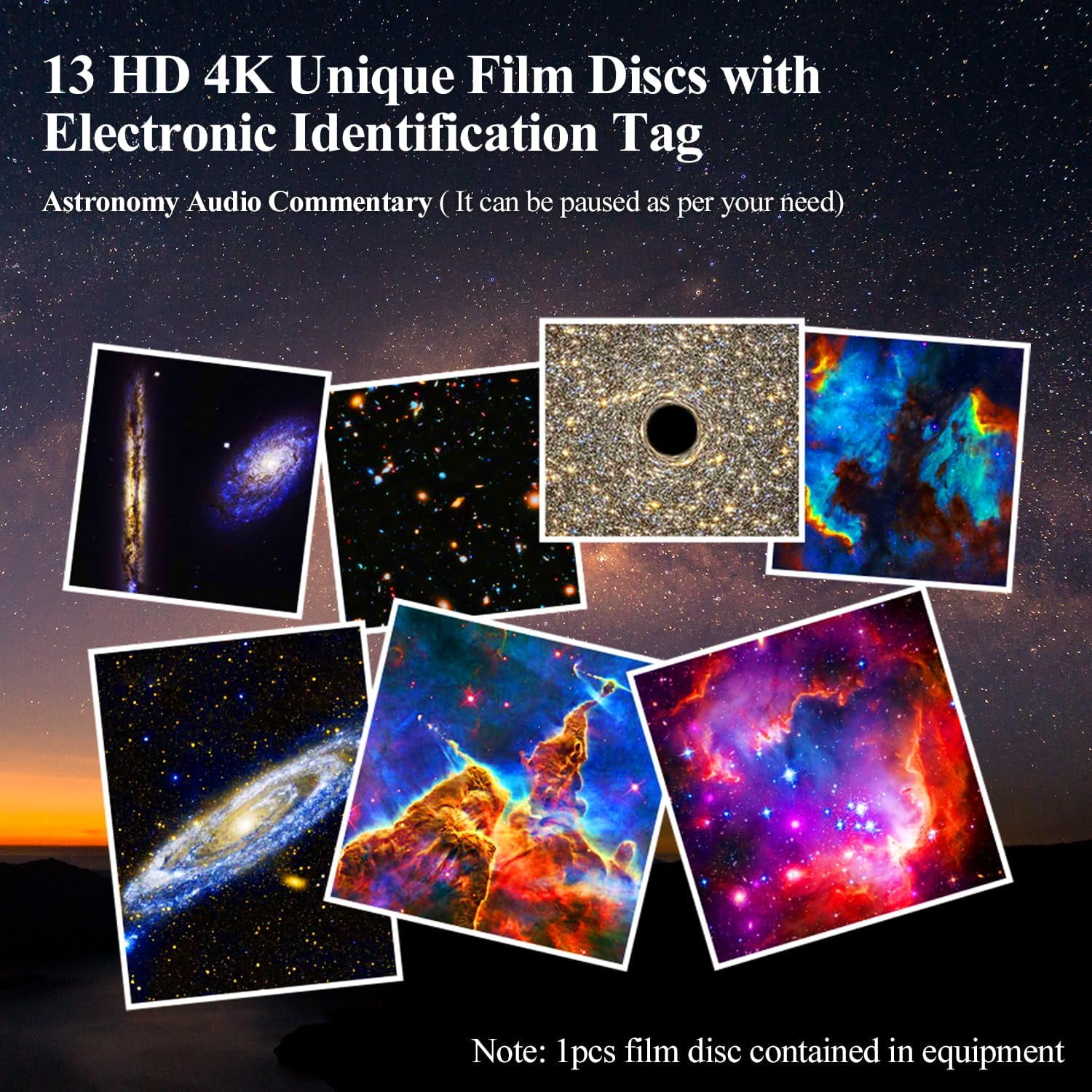 Aukfa 13-in-1 Planetarium Star Projector for Bedroom, LED Galaxy Ceiling Night Light with Timer, Milky Way Mood Lamp Room Decor for Adults & Kids – White