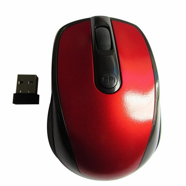 Bearachild Raton inalambrico Universal de 1600DPI raton optico de 2 4 GHz para ordenador raton inalambrico para oficina receptor USB para ordenador Computadoras y accesorios rojo Bodega Aurrera en lin...