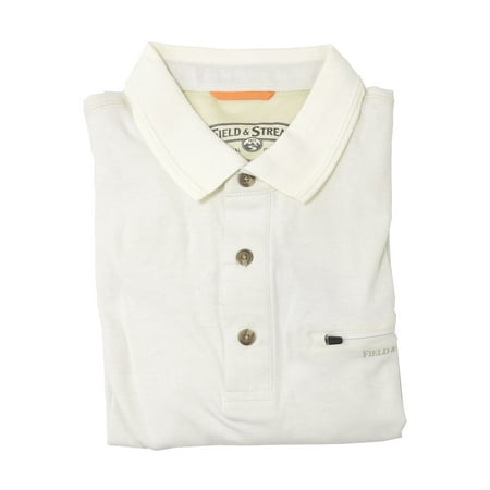 Classic Field Polo - Field & Stream Mens Size Large Classic Fit Polo Shirt, Eggshell