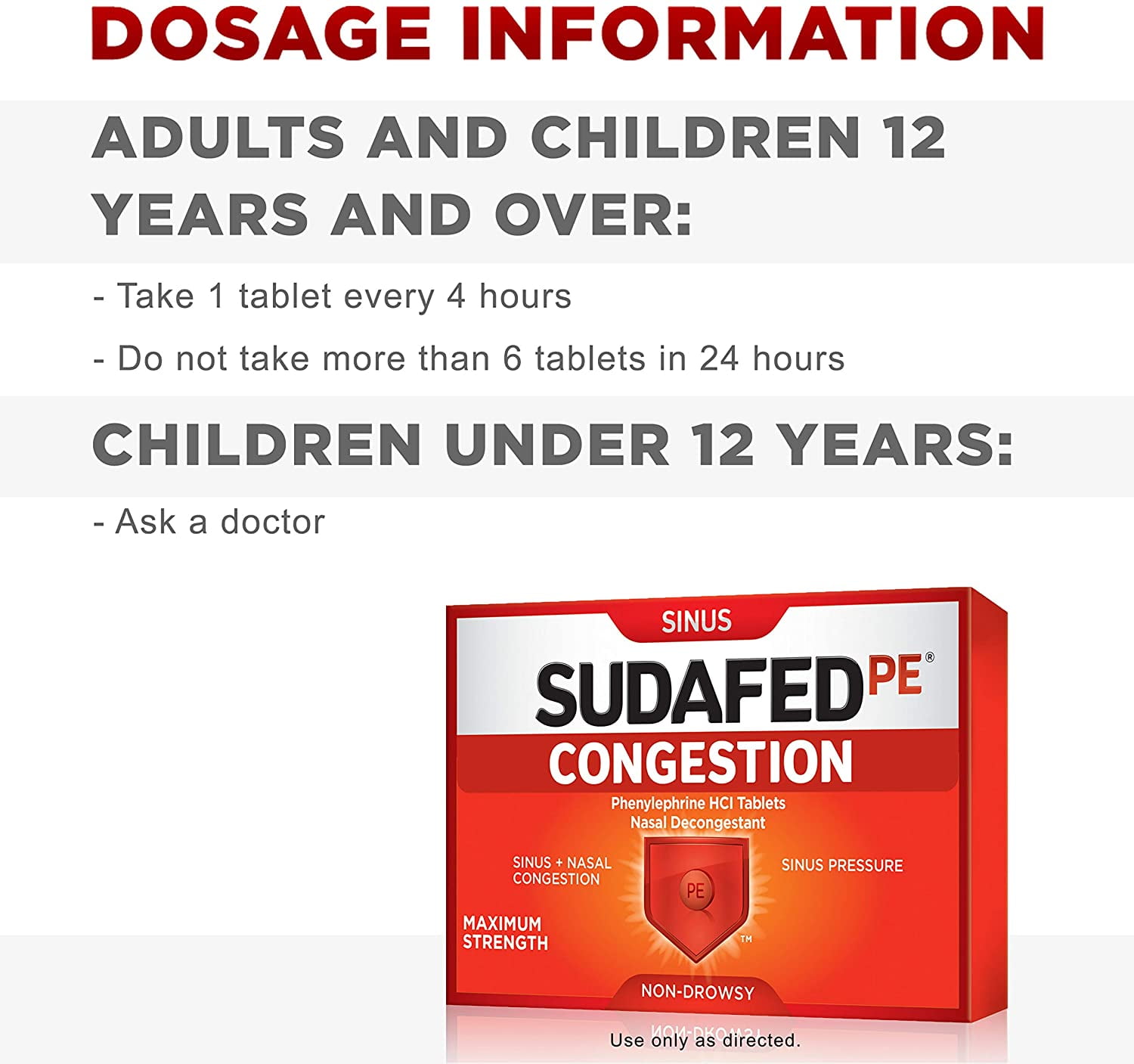 Sudafed PE Congestion Tablets - 36 ct, Pack of 2