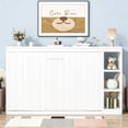 thumbnail image 3 of MODERNLUXE Wood Twin Size Murphy Bed, Storage Wall Bed with Shelves, Convertible into A Cabinet, White, 3 of 16