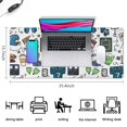 thumbnail image 5 of Long Mouse Pads for Desk,Blue Football Game Icons Pattern Desk Mats on Top Of Desks, Desk Mouse Pad Extra Large with 3mm Non-Slip Base and Stitched Edge for Gaming,Office,Work,Home 35.4"x15.7", 5 of 6