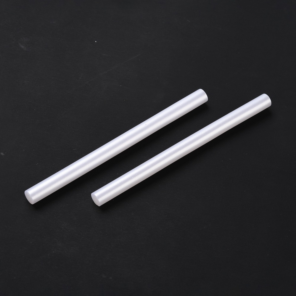 200pc Plastic Glue Gun Sticks Sealing Wax Sticks Hot Melt Glue Adhesive Sticks for Vintage Wax Seal Stamp White 10x0.7cm