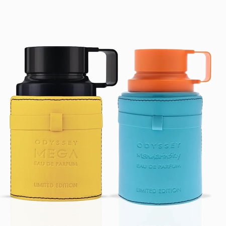 Odyssey Mega Man Limited Edition & Odyssey Mandarin Sky Limited Edition Eau de Parfum Sprays 200ml (6.8 oz) by Armaf (Bundle)