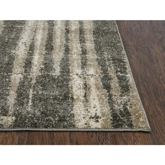 Alora Decor Venice 8'10"x11'10" Abstract Beige/Beige/Taupe Power-Loomed Area Rug