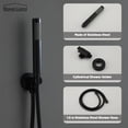 thumbnail image 5 of Boyel Living 10 in Shower System Wall Mounted Rain Shower Head with Handheld Shower Two-function copper Bathroom Shower Set Matte Black, 5 of 9