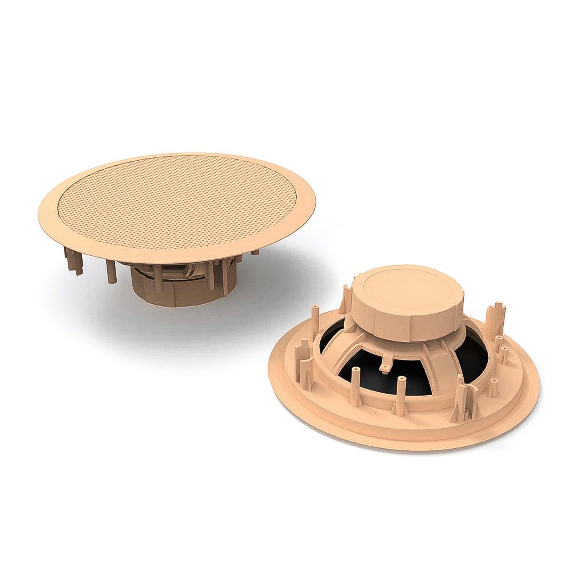 Pyle 200W 6.5" Round Flush Mount In Wall/In Ceiling Home Speakers, 1 Pair