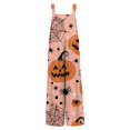 thumbnail image 5 of EANJE Halloween Overalls for Women, Sleeveless Spaghetti Strap Jumpsuit with Pockets, Print Wide Leg Baggy Romper, Adjustable Straps Fall Holiday Party Outfit Earthy Yellow 4XL, 5 of 6