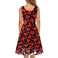 thumbnail image 3 of Renewold Comfy Women Summer Tank Dress with Pockets Red Heart Holiday A-Line Swing Dresses Workout Valentine's Day Dress with Sleeveless O Neck, Size XS, 3 of 6