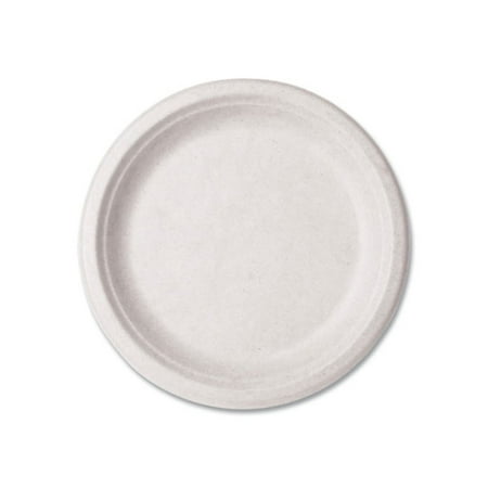 9 in. Diameter Nourish Molded Compostable Fiber Plate Tableware - White (500/Carton)