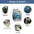 thumbnail image 4 of ALAZA Clear Backpack Dolphins Sunset PVC Transparent BookBag, 4 of 7