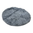 thumbnail image 3 of Ana 1pc Blended Plush Rug Solid Round Anti-Slip Carpet Bathroom Floor Mat Soft And Warm Skin-friendly Shaggy Rug Household Supplies Home Decor Aesthetic, 3 of 9