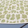thumbnail image 3 of Safavieh Courtyard Karina Animal Indoor/Outdoor Area Rug, Ivory/Sage Green, 6'7" x 6'7" Round, 3 of 9