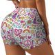 thumbnail image 1 of Fotbe Peace Love and Dove Flower Power Shorts Sin Costuras – Shorts Deportivos de Cintura Alta para Mujer, Elásticos para Gimnasio, Yoga, Running o Ciclismo-X-Large, 1 of 8
