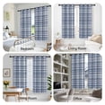 Blue and White Checkered Pattern Blackout Curtains,Triple Weaved Fabric ...