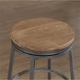 thumbnail image 4 of Bowery Hill 25" Backless Metal and Hardwood Counter Stool in Slate Grey Oak, 4 of 5