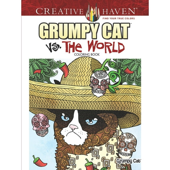 Adult Coloring Books: Pets Creative Haven Grumpy Cat vs. the World Coloring Book, (Paperback)