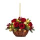 thumbnail image 1 of Adorno navideño de cesta de flores | Colgante acrílico plano 2D | Decoración festiva para árboles de Navidad, coronas y decoración del hogar | Diámetro de 3,14 pulgadas, 1 of 1