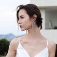 thumbnail image 3 of LAICAIW Silver Rhinestone Crystal Bridal Chandelier Long Tassels Dangle Earrings for Wedding, 3 of 6