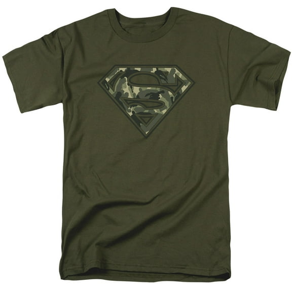 DC Comics - Superman - Super Camo - Adult Unisex Short Sleeve T-Shirt - Green