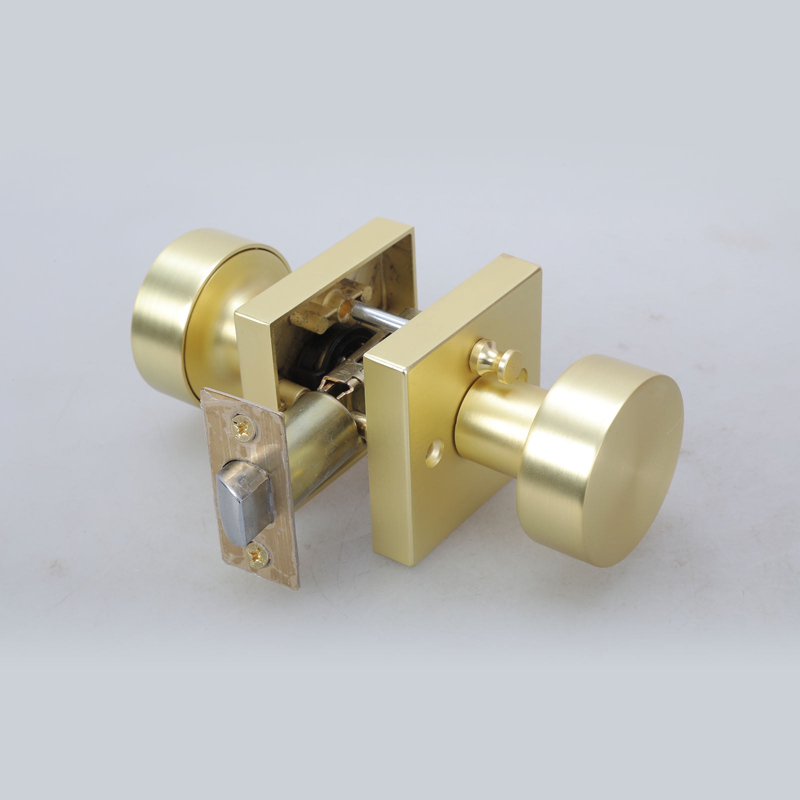 Practical Easy Installion Satins Brass Door Knobs Convenient Accessory for Standard Size Interior Door Daily Use