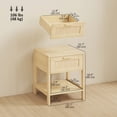 thumbnail image 3 of HOMCOM Ensemble de 2 Tables de Nuit, Table de Chevet avec Tiroir et Tablette de Rangement, 3 of 10