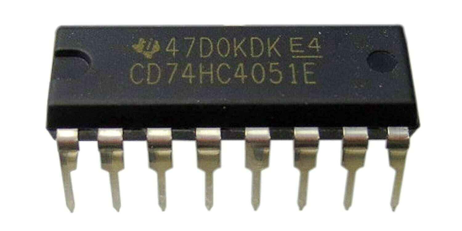 Texas Instruments CD74HC4051E CD4051 High-speed CMOS 8-channel Analog Multiplexer (Pack of 2)