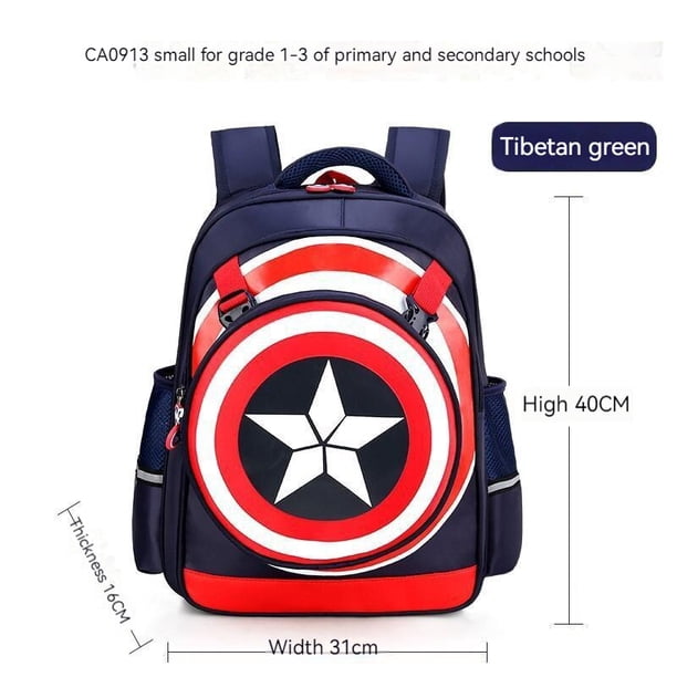 Mochilas de Capitán América de Disney para niñas y niños, mochilas escolares en 3d para libros, mochilas escolares para niños, bolso de hombro desmontable para estudiantes, regalo hola suerte unisex