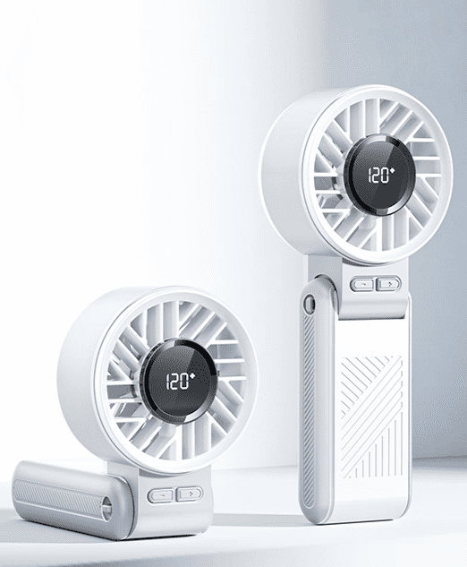 Mainstays 7 speed Rechargeable Handheld Portable Fan White