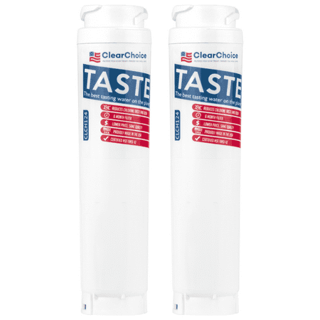 Clear Choice Taste Filter Replacement for Bosch 644845 BORPLFTR10 BT-644845 Filter Compatible with 740560 740570 9000 077 Refrigerator Water Filter, NSF Certified, Box of 2, Made in the USA