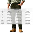 thumbnail image 4 of Mens Cargo Pants Sevevn Button Fly Elastic Side Waist Large Flap Pockets Straight Leg Relaxed Fit Cotton Woven Trousers for Casual Work Daily Wear, 4 of 9