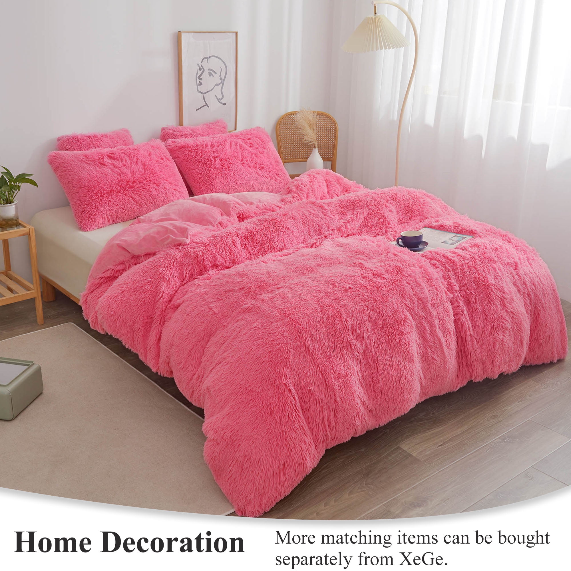 Pink fuzzy cheap body pillow
