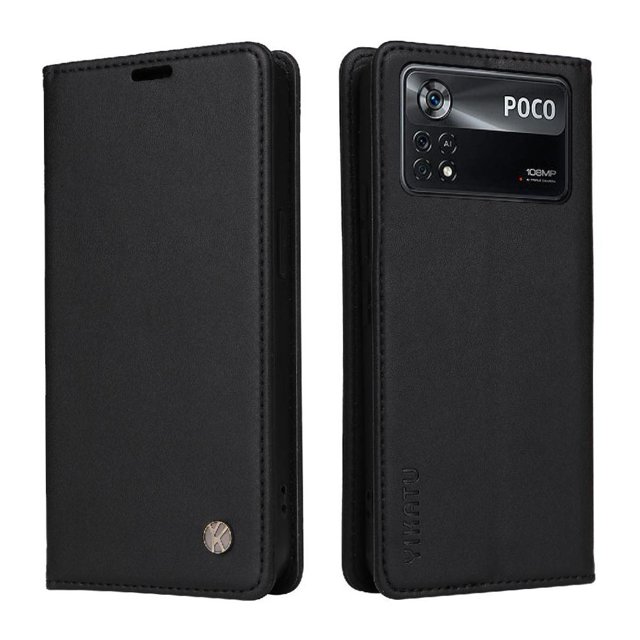 Funda para Xiaomi POCO X4 Pro 5G Estuche de Cuero PU Tipo Cartera con Ranuras para Tarjetas y Cierre Magnético