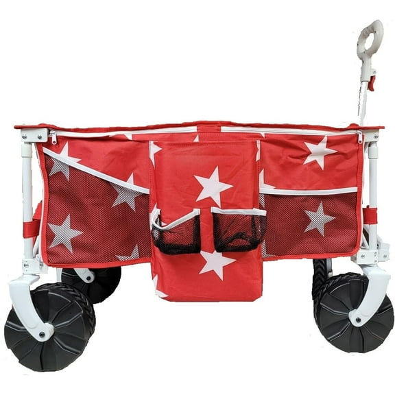 Quad Folding Wagon Red with White Star