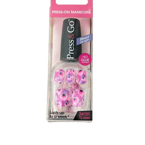 Impress Manicure Press on Nails Short Length Peacock Design - Lovestruck BIP140A