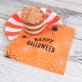 thumbnail image 3 of OULII 20Pcs Orange Paper Napkin  Spider Design Square Tableware 12.6 x 12.6in, 3 of 4