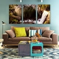 thumbnail image 3 of IDEA4WALL 3 Piece Nature Canvas Wall Art Waterfall in Forest Canvas Prints Modern Home Wall Decor, 16"x24", 3 of 5