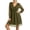 Army Green, variant on Lopecy-Sta Womens Dresses V Neck Faux Wrap Elastic Waist A Line Mini Dress Long Sleeve Chiffon Overlay Fit for Wedding Guest Dinner Date Semi formal Events