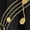 Gold Glitter Musical Notes Pattern, variant on Gold Glitter Musical Notes Pattern, Caftan Beach Cover Up for Women Moroccan Mumu Dress Loose Fit Oversized Kaftan Maxi Dress for Home, Pool Party
