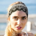 thumbnail image 4 of 6PCS Wide Boho Headbands for Women Non-Slip Headwraps Yoga Running Sports Workout Gym Turbans Bandana Headbands, 4 of 7