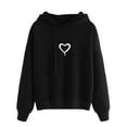 thumbnail image 2 of Vedolay Women's Fashion Hoodies Womens Sweatshirts Hoodies Crewneck Oversized Pullover Casual Comfy Fall Fashion Clothes,Black S, 2 of 4