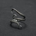 thumbnail image 2 of Bague Vintage en Acier Titane Pieuvre Monstre Marin Calmar Kraken Punk Antique Rétro, 2 of 8